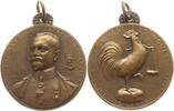Belgien, Königreich, Brüssel, Stadt Tragbare Bronzemedaille v. Devreese, Bürgermeister Adolphe Max, Hahn hält Waage, Justice -