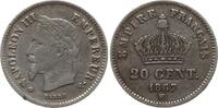 Frankreich, Kaiserreich 20 Centimes Napoleon III., 1852 - 1870, Straßburg -