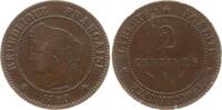 Frankreich, 3. Republik 2 Centimes Typ Cérès, Paris -