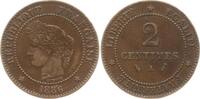 Frankreich, 3. Republik 2 Centimes Typ Cérès, Paris -