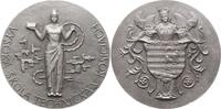 Tschechoslowakei, Slowakei, Stadt Kosice (Kaschau) Große versilberte Bronzemedaille v. Kodymova, Technische Hochschule, weibl. Figur, Buch u. Kettenkranz / Wappen -