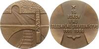 Tschechoslowakei Große Bronzemedaille 15 Jahre Eisenbahnbau, 1971 - 1986 -