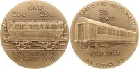 Slowakei Große Bronzemedaille Eisenbahn, 50 Jahre Herstellung von Personenwaggons in der Slowakei, 1953 - 2003 -