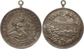 Schweiz - Vaud (Waadt), Stadt Vevey Tragbare Medaille Fete des Vignerons / Winzerfest, Stadtansicht vor See- und Bergkulisse -