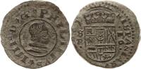 Spanien, Königreich Philipp IV., 1621 - 1665, Sevilla 16 Maravedis 1662 R Fast sehr schön, grüne Patina, min. gew.
