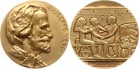 Berühmte Personen - Musiker und Komponisten Vergoldete Bronzemedaille v. Calicó, Barcelona, a.d. italienischen Komponisten Giuseppe Verdi, 1813 - 1901 -