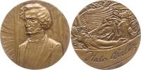 Berühmte Personen - Musiker und Komponisten Große Bronzegussmedaille v. Salman, auf den französichen Komponisten, Hector Berlioz, 1803 - 1869 -