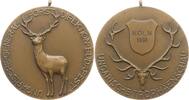 Köln, Stadt Große Bronzegussmedaille Jagdausstellung, Ungarische Trophäenschau, Forstdirektion Budapest, Hirschgeweih -