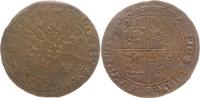 Frankreich Kupfer - Rechenpfennig Vs.: 4 feldiges Wappen (Delphine / Lilien), Rs.: 9 Lilien -