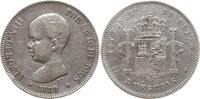 5 Pesetas 1889 Spanien, Königreich Alfonso XIII., 1886 - 1941 Sehr schön, min. RF