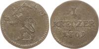 Hessen - Darmstadt 1 Kreuzer Ludwig I., 1806 - 1830, der Löwe steht auf einer Leiste -