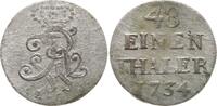 Brandenburg-Preußen 1/48 Taler Friedrich Wilhelm I., 1713 - 1740, Berlin, 1734 weiter ab von der oberen Zeile -