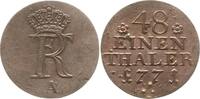 Brandenburg-Preußen 1/48 Taler Friedrich II., 1740 - 1786, Berlin, kupferhaltiges Exemplar, zeitgen. Fälschung? -