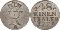 Brandenburg-Preußen 1/48 Taler Friedrich II., 1740 - 1786, Berlin, Beizeichen Rosetten -