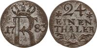 Brandenburg-Preußen 1/24 Taler Friedrich II., 1740 - 1786, Berlin, stark kupferhaltiges Exemplar -