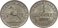 Hannover, Königreich 1/2 Groschen Georg V., 1851 - 1866, Variante mit geriffeltem Rand -