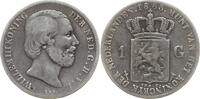 Niederlande, Königreich 1 Gulden Wilhelm III., 1849 - 1890 -