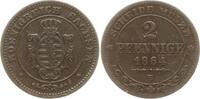Sachsen, Königreich 2 Pfennig Johann, 1854 - 1873 -