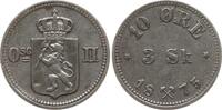 Norwegen 10 Öre (3 Skilling) Oskar II., 1872 - 1905, Kongsberg -