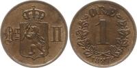 Norwegen 1 Öre Oskar II., 1872 - 1905, Kongsberg -