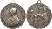 Böhmen, Erzbistum Prag Tragbare Silbermedaille von Santrucek, Erzbischof Leo Freiherr von Skrbensky, 1900-1938, a.d. Firmung -