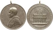 Vatikan Tragbare versilberte Bronzemedaille Leo XIII., 1879 - 1903, v. Johnson, auf sein 50. Bischofsjubiläum -