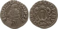 Brandenburg-Preußen 1/24 Taler (Groschen) Friedrich Wilhelm, 1640-1688, Halberstadt, Vs. u. Rs. Binnenreif, v. Schr. 1349 -