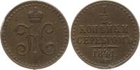 Russland, Kaiserreich 1/2 Kopeke Nikolaus I., 1825 - 1855, St. Petersburg -