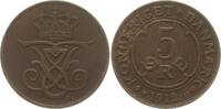 Dänemark, Königreich 5 Öre Frederik VIII., 1906 - 1912 -