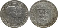 Dänemark, Königreich 2 Kronen Christian X., 1912 - 1947, Silberhochzeit -