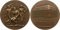 Frankreich, 3. Republik, Lille, Stadt Große Bronzegussmedaille v. Dropsy, Prämie der Bank Crédit du Nord, Bankgebäude am Stammsitz -