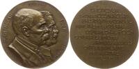 Frankreich, 3. Republik Bronzemedaille von F. Gilbault, auf die Ehrungen für Kriegsminister Clemenceau und General Foch -