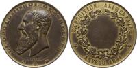 Belgien, Königreich, Stadt Antwerpen Große Bronzemedaille Leopold II., v. Jules Maire, Brüssel, Preismedaille der Exposition Alimentaire -