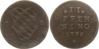 Bayern, Kurfürstentum 2 Pfennig Karl Theodor 1777 - 1799 -