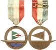 Heidelberg, Stadt Teilemaillierter Bronzeanhänger a.d. Heidelberger Ruderregatta am 25. Mai 1936 -