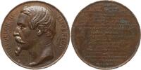 Frankreich, Kaisererich, Stadt Paris Große Bronzemedaille Napoleon III., v. Chabaud, Beisetzung Marechal de Saint-Arnaud im Invalidendom -