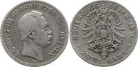 Kaiserreich Deutschland, Großherzogtum Hessen 2 Mark Ludwig III., 1848 - 1877 -