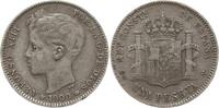 Spanien, Königreich 1 Peseta Alfonso XIII., 1886 - 1941 -