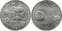 Luft- und Raumfahrt Feinslibermedaille (1000) Bayr. Hauptmünzamt, Apollo 11, der erste Mensch auf dem Mond -