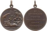 Italien, Königreich, Stadt Rom Tragbare Bronzemedaille v. Johnson, a.d. XI. Internationalen Medizinischen Kongress, AESCVLAPIVS -