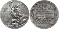Argentinien Versilberte Bronzemedaille v. Gottuzzo, auf die Verlängerung der Anden - Eisenbahn nach Dolores, Dampflok -