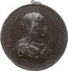 Großbritannien, Königreich Einseitige Bleigussmedaille William III., 1694 - 1702, v. S. Lambelet, Mathilda, Gemahlin Heinrich des Löwen -