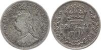 Großbritannien 3 Pence Victoria, 1837 - 1901, Jubilee Head -
