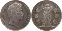 Bayern, Königreich Geschichtsdoppeltaler Ludwig I., 1825 - 1848, Randschrift: DREY - EINHALB GULDEN ** VII E.F.M. ** -
