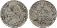 Frankreich, Kaiserreich 20 Centimes Napoleon III., 1852 - 1870, Paris -