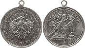 Frankfurt, Stadt Tragbare vernickelte Zinkmedaille von Zeiser, auf das IX. Deutsche Bundesschießen -