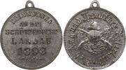 Pfalz, Stadt Landau Tragbare vernickelte Zinkmedaille auf das Schützenfest -