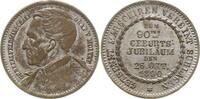 Deutschland, Kaiserreich, Preußen, Königreich Versilberte Bronzemedaille Wilhelm II., 1888 - 1918, v. Lauer u. Schwabe, 90. Geburtstag Graf von Moltke -