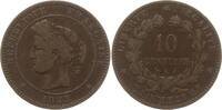 Frankreich, 3. Republik 10 Centimes Typ Cérès, Paris -