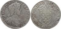 Frankreich, Königreich 1/2 Ecu a la mèche longue Ludwig XIV., 1643 - 1715, Toulouse -
